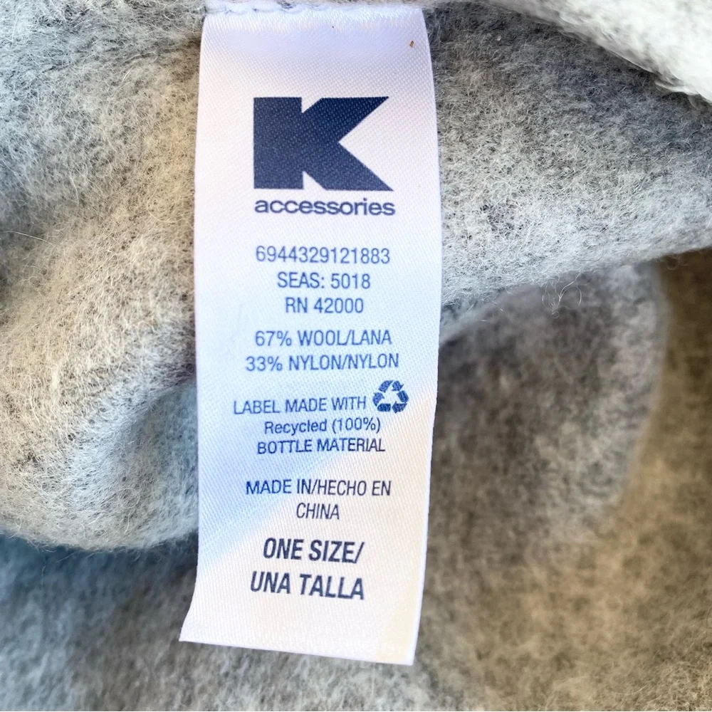 K ACCESSORIES Womens Gray‎ Plush French Beret Hat Wool-Blend